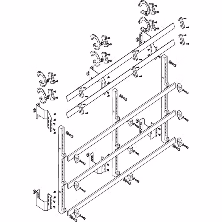 Modulo sbarra collettrice ABN piatto 4FB/7RE 185 mm con CU 30x10 mm, a 5 poli, EBM 150 mm MFSC47965