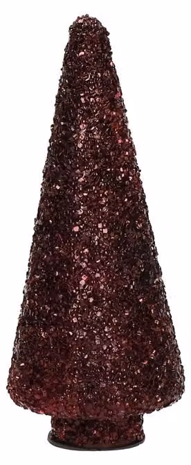 Albero di Natale Pomax Pearl, rosso, diametro 11 cm, altezza 25 cm