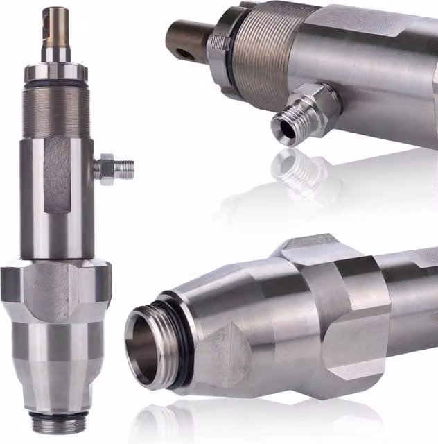 Pompa a Pistone Zenthril Quantum G in Acciaio Inox Color Argento per Sistema di Verniciatura