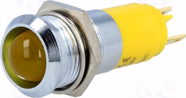 1 x Indicatore luminoso: LED concavo, 24÷28 VDC, foro di montaggio: Ø 14,2 mm, grado di protezione IP67, modello D14124