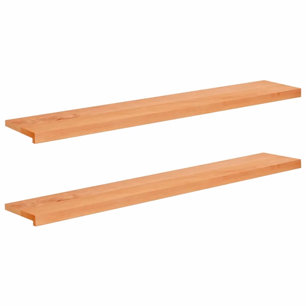 Set di 2 soglie per finestre vidaXL in legno verniciato marrone L: 140 cm, P: 30 cm, H: 2 cm – 2