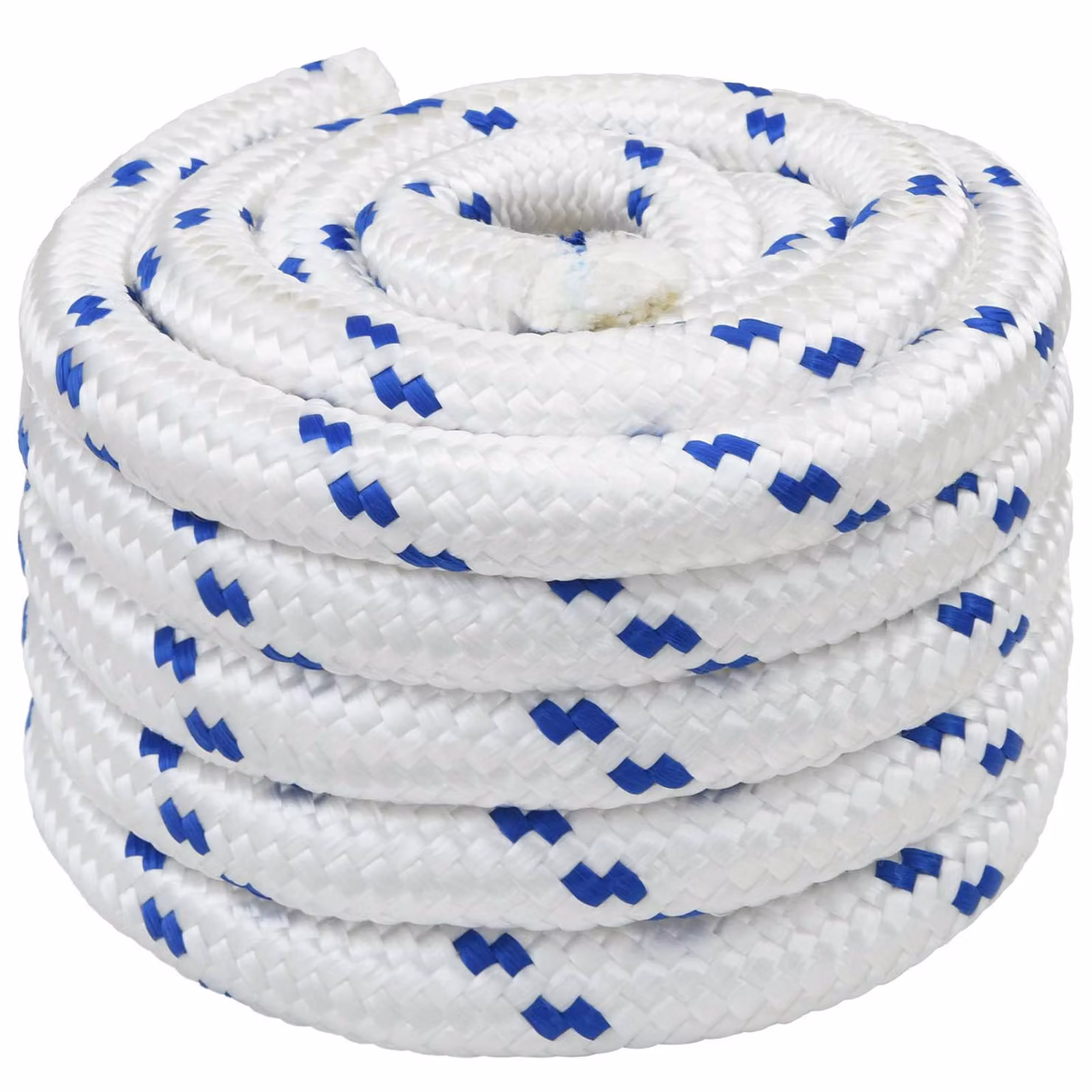 Corda multiuso vidaXL in plastica, Bianco e Blu, Lunghezza: 25 m, Diametro: 30 mm