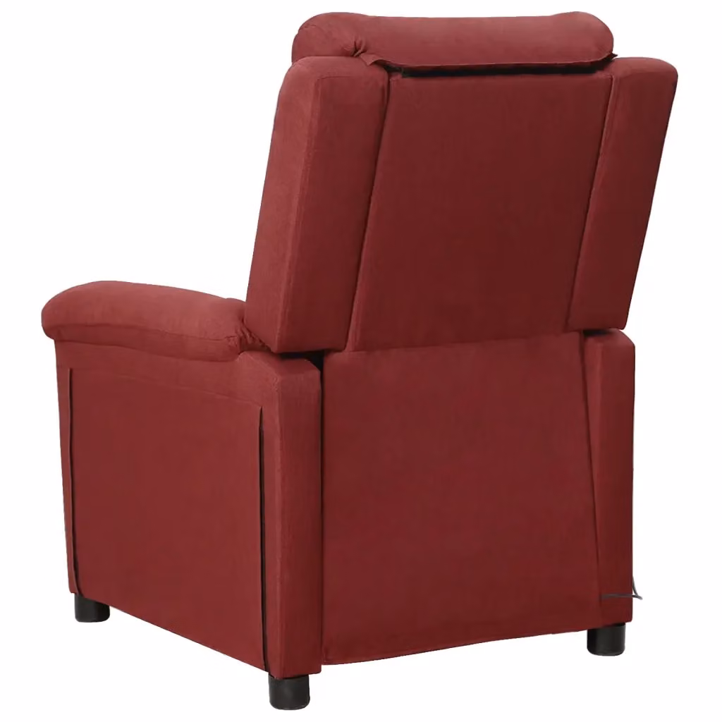 Poltrona relax reclinabile vidaXL in tessuto rosso con braccioli e struttura moderna – 2