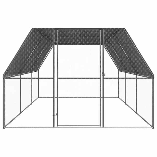 Gabbia per polli da esterno Videx in acciaio zincato grigio L: 6 m, P: 3 m, H: 2 m