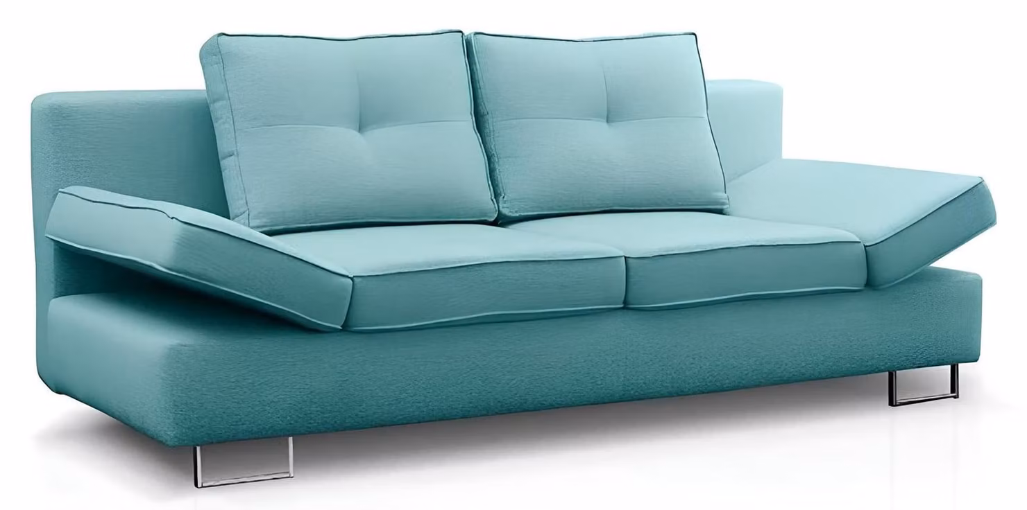 3 Sitz Sofa Couch Textil Polster Stoff Garnitur BEttfunktion Schlafsofa