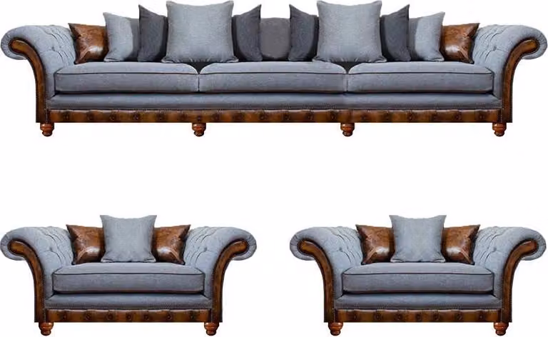 Sofagarnitur 3+1+1 Sitzer Set Design Sofa Polster Couchen Modern Luxus Stil