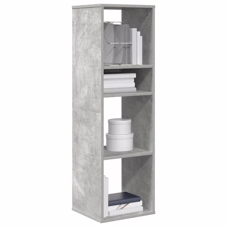 Libreria vidaXL in stile industriale grigio con pannello posteriore, L 34 cm, P 31 cm, H 112 cm