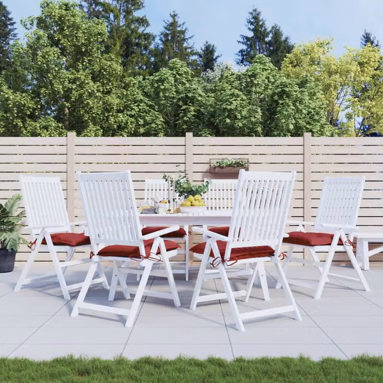 vidaXL Cuscini per Pallet 6 pz Rosso Vino 50x50x7 cm Tessuto Oxford