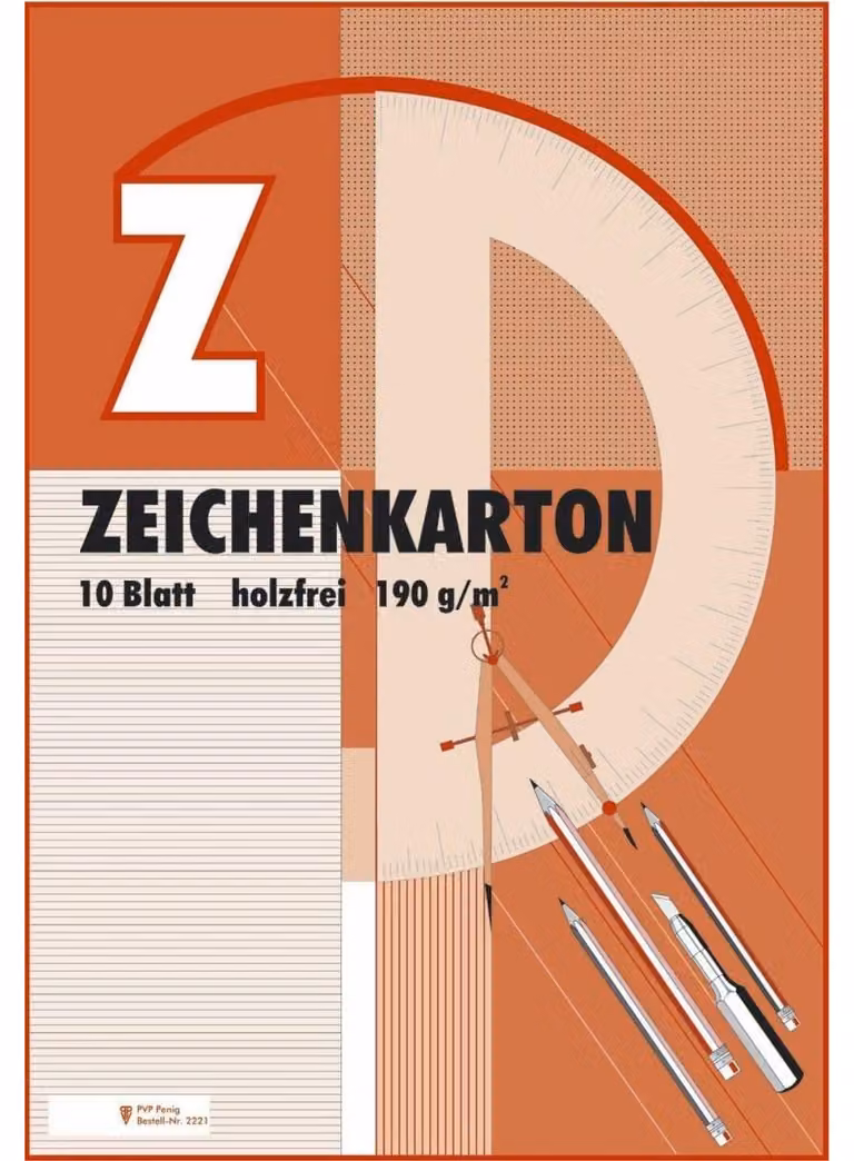 2221 Tavola da disegno - blocco con 10 fogli, 190g/mq, A2