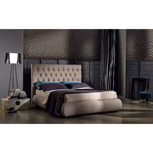 Letto con testata alta in capitonnè - Weber Artigiana Letti