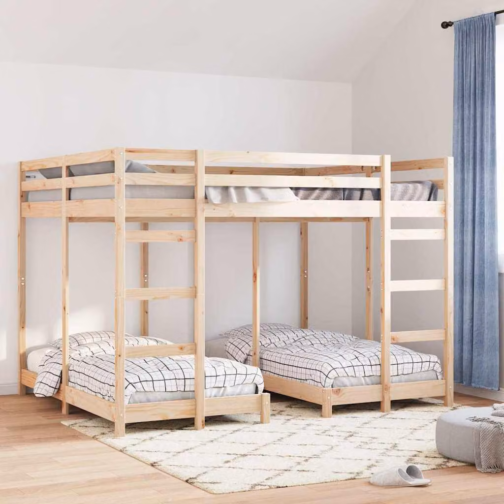 Maison Exclusive - Letto a castello triplo marrone 160 x 200 cm