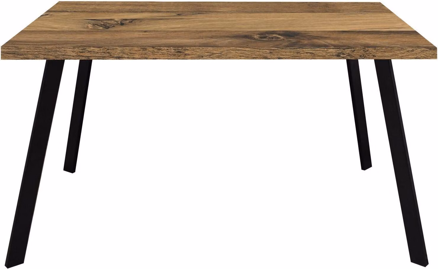 Tavolo da pranzo rettangolare Ediva 1 160 x 90 x 75 Tavolo da pranzo in rovere nero/piallato 13871-160