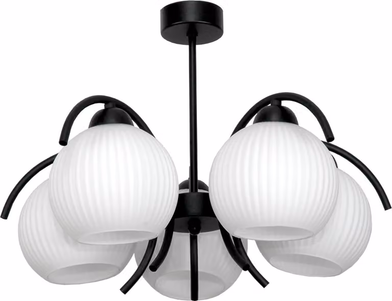 Lampada A Sospensione In Vetro Nero E Bianco 15-330 Dani