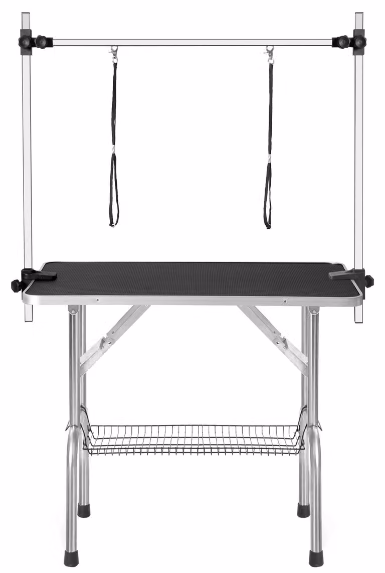 Tavolo pieghevole - 90x60x76 cm - Portata massima: 60 kg - Realizzato in MDF con rivestimento antiscivolo