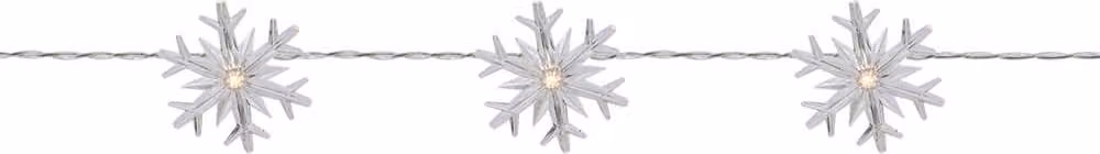 Luci natalizie Izy 10 LED fiocchi di neve L 135cm