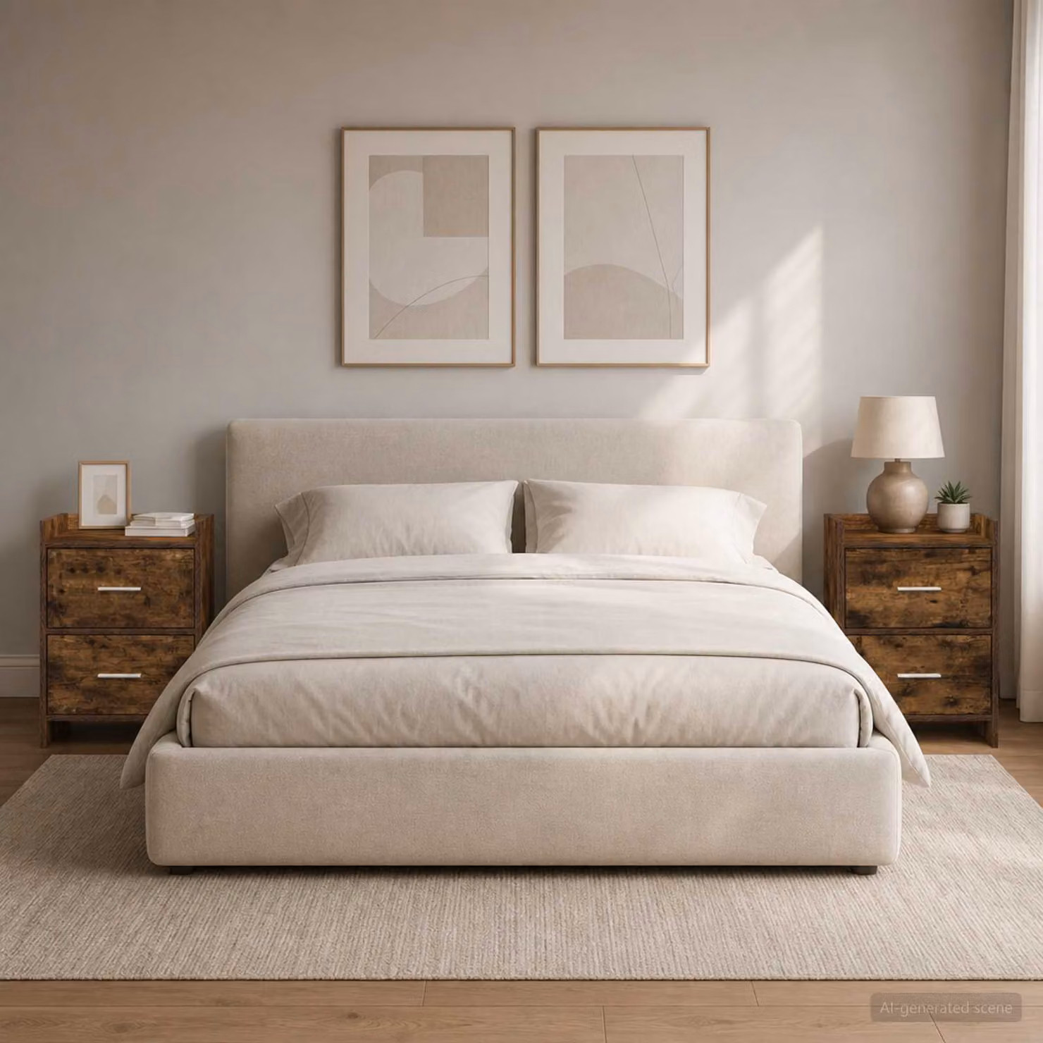 Set di 2 comodini vidaXL in legno rovere fumo, stile moderno, L 40 cm x P 30 cm x H 60 cm