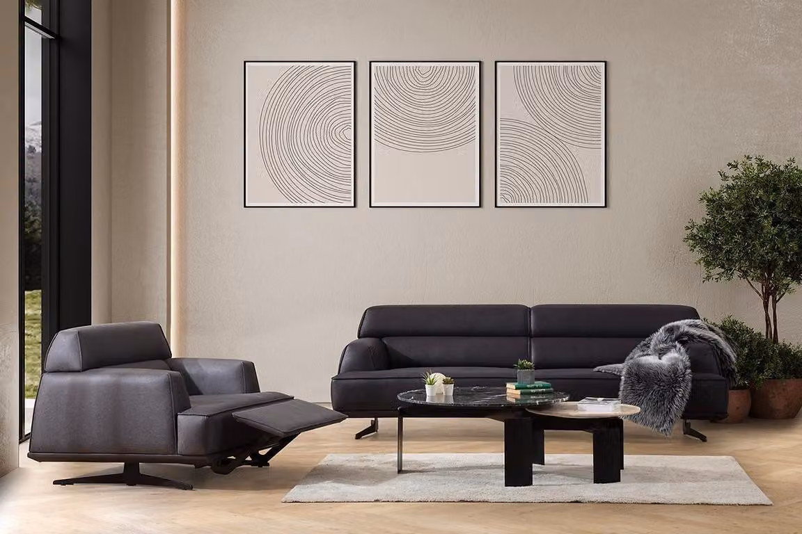 Luxus Sofagarnitur Sofa Garnitur Sofas 3 1 Sitzer Sessel Modern Leder