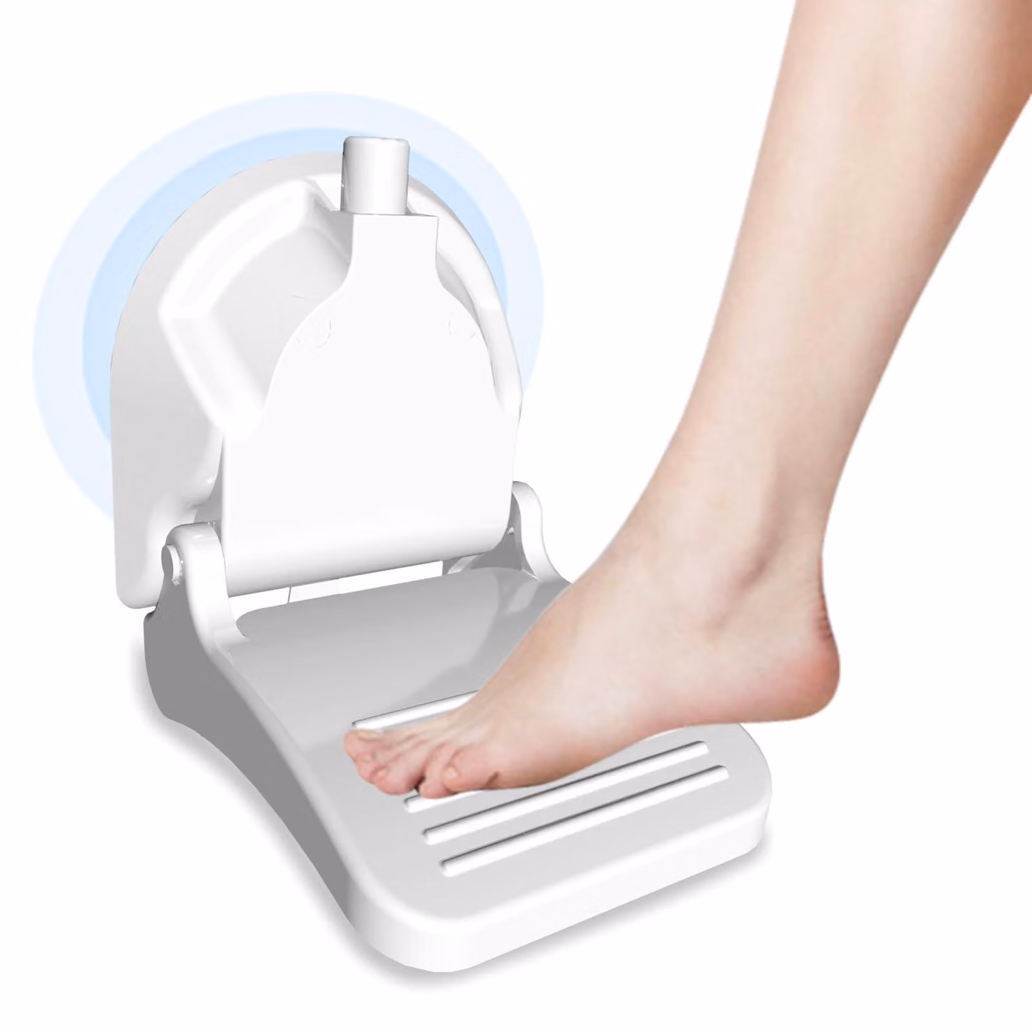 Supporto per i piedi per doccia, pieghevole, con ventosa, per il bagno