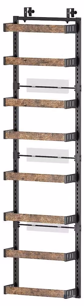 Ripiano per porta della cucina - Organizzatore da appendere alla porta - 8 ripiani - Cesti regolabili - Senza foratura - Ripiano a più livelli da appendere
