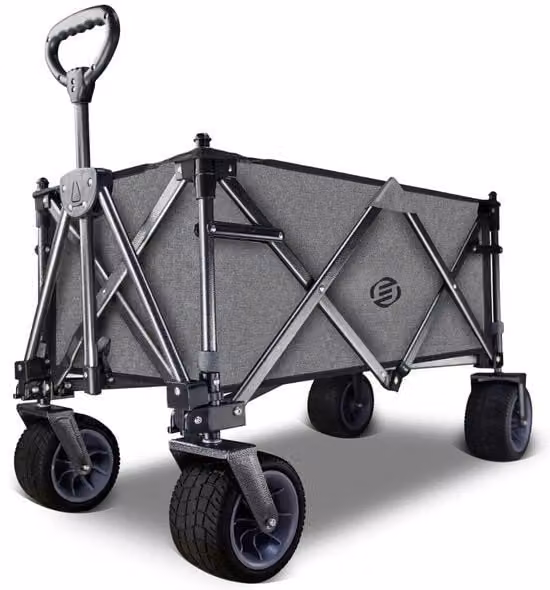 Carrello Bolder - Carrello Opnebbio - Carrello per Spiaggia - Pneumatici Sterrati - Multipla Posizione - Carrello per Spiaggia Portatile