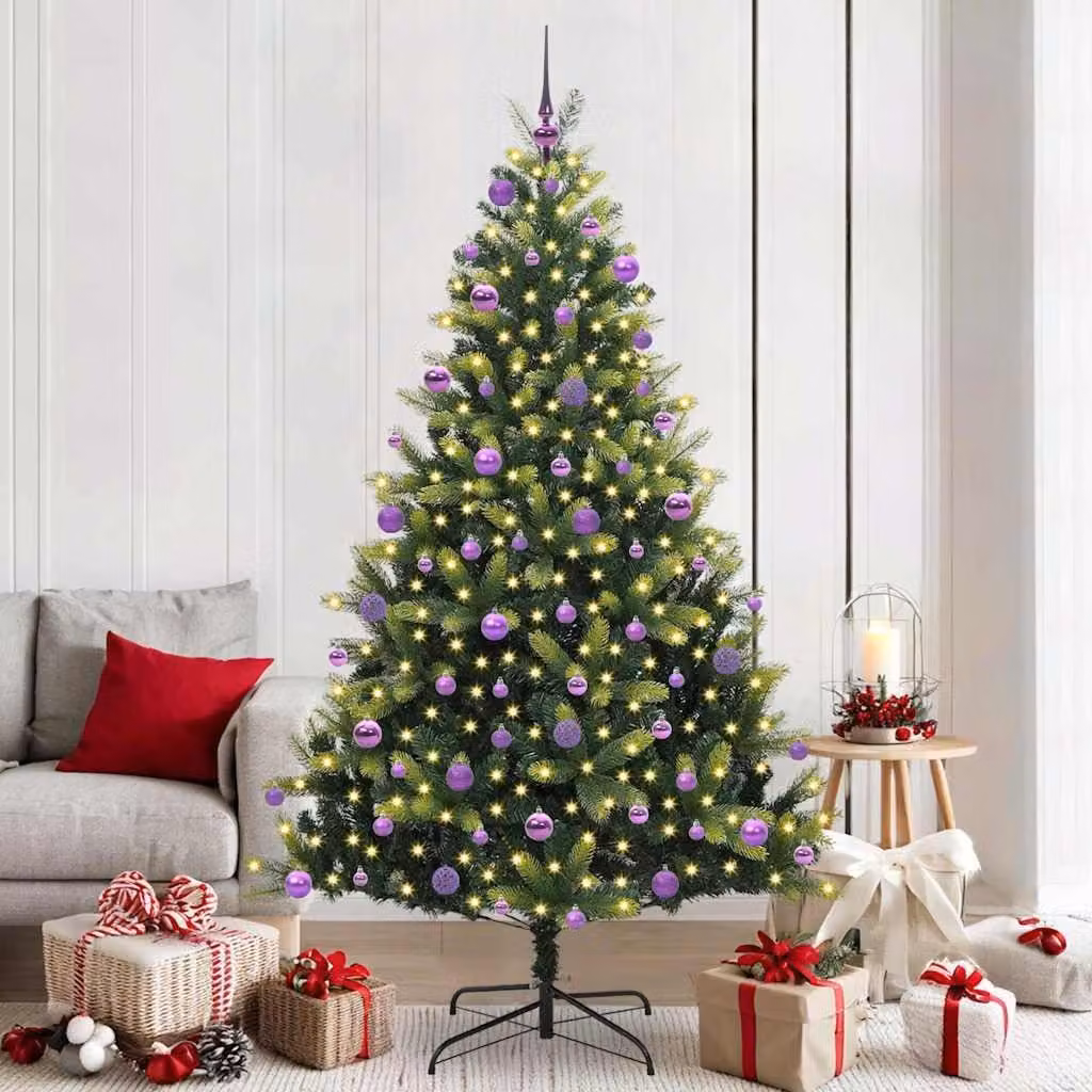 Maison Exclusive - Albero di Natale artificiale pieghevole con 300 LED verde 210 cm