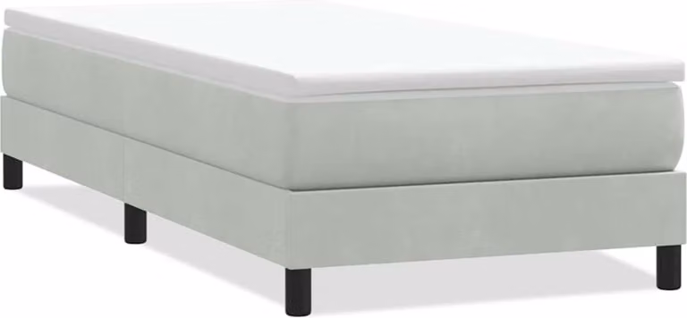 Maison Exclusive - Giroletto Molle senza Materasso Grigio Chiaro 80x210 cm Velluto