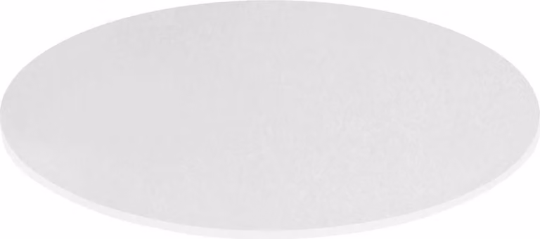 Milani Home - piano tavolo da pranzo fisso rotondo diametro 60 cm, bianco, MDF HPL