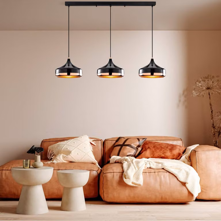 Lampada a sospensione Yildo Opviq, dimmerabile, Nero, Soggiorno / Sala da pranzo, Metallo, Moderno, Lampada a sospensione