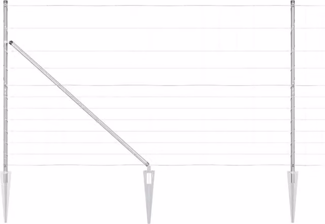 Pannello per recinzione rettangolare in acciaio zincato argento DESIGN IN, L: 2,5 m, H: 1,4 m – 1