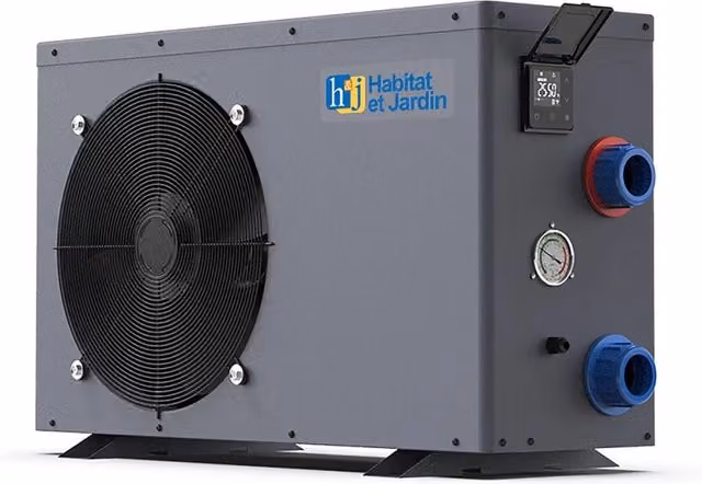 Pompa di calore Habitat Et Jardin da 9 kW con modulo Wi-Fi, colore grigio