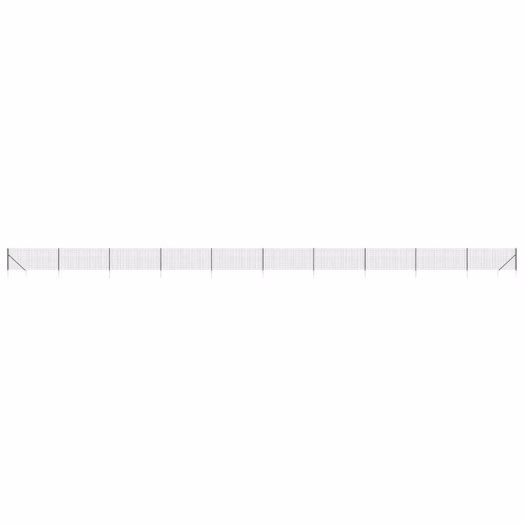 Recinzione Metallica con Picchetti Ancoraggio Antracite 0,8x25m