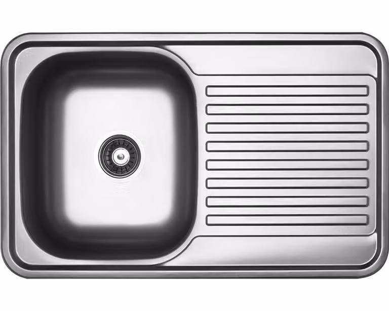 Lavello da cucina a 1 vasca in acciaio inox Lavello da cucina da incasso Lavello da cucina 48x78x18,5 cm