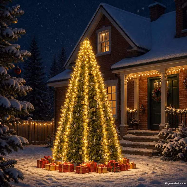 Rete di Luci per Albero di Natale vidaXL con 400 LED Bianco Caldo, 400 cm