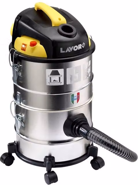 Bidone aspiracenere Lavor Ashley Kombo 4 in 1 in acciaio inox e alluminio color argento, L/P/H: 37 x 37 x 71 cm