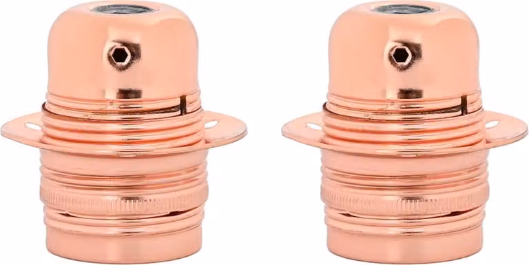 Portalampada 2 pz Oro Rosa E27