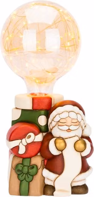 Lampada Babbo Natale in ceramica