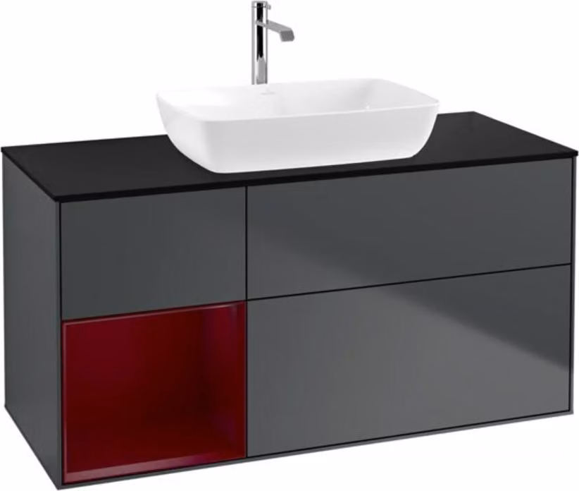 V&B Vanity unit illuminazione a parete Finion 120cm, Pl b m, Rg Peo m La, md bl. m Lac
