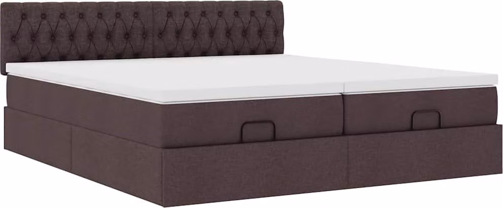 Struttura Letto Pouf con Materassi 180x200 cm in Tessuto