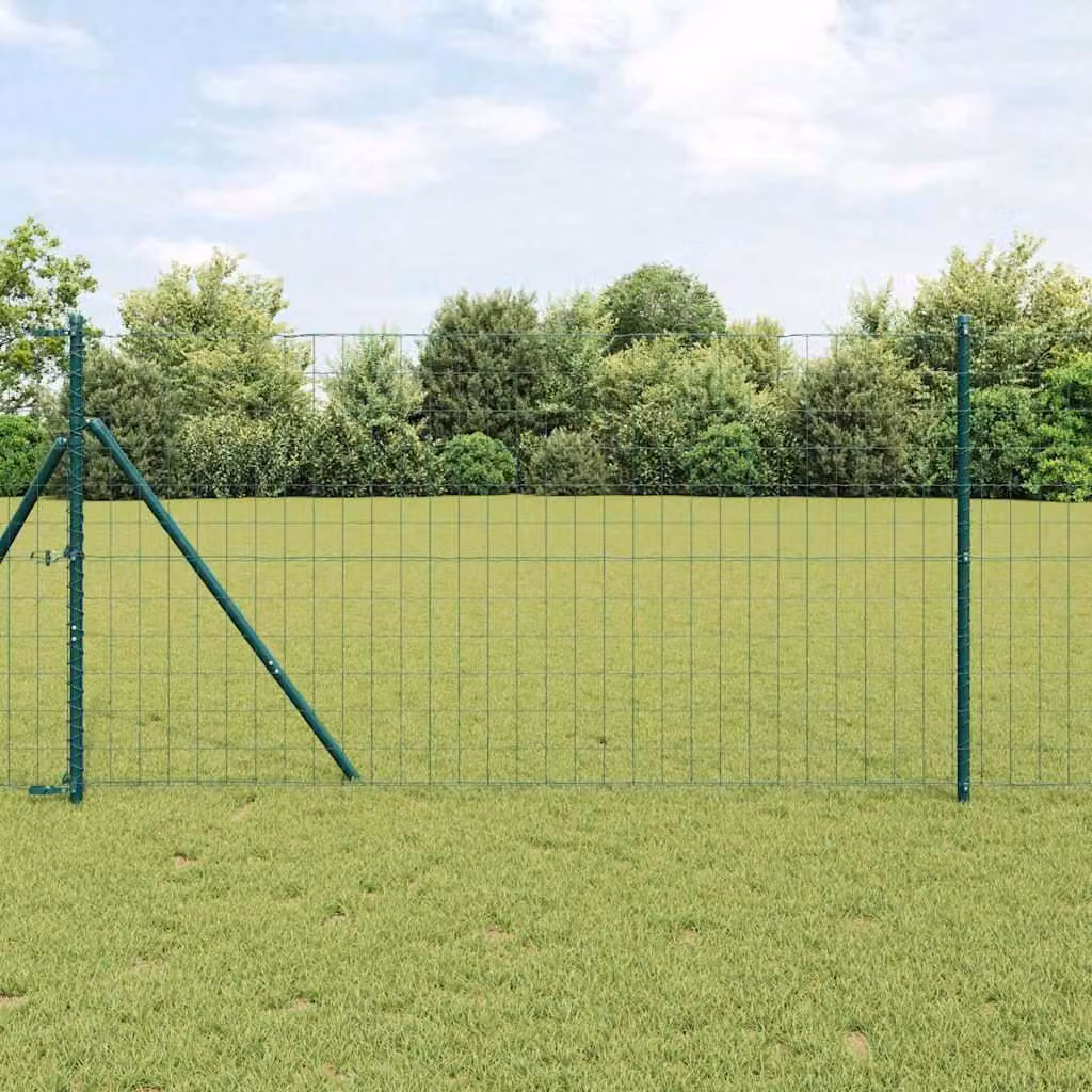 Maison Exclusive - Recinzione Eurozaun, 1 x 25 metri, ferro rivestito in PVC, colore verde