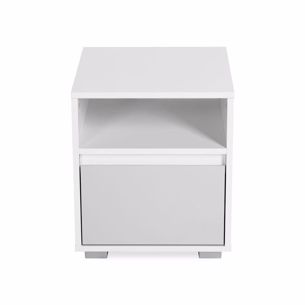 Comodino AGIRA – bianco / grigio