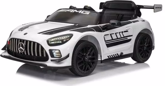 Macchina Elettrica per Bambini Licenza Ufficiale Mercedes Benz GT3 Telecomandata 12V 4,5Ah Bianco