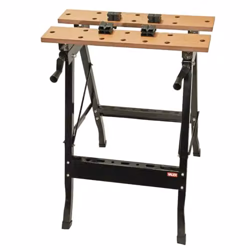 Valex Banco da Lavoro Richiudibile - Nero/Naturale - 60,5x64x76 cm