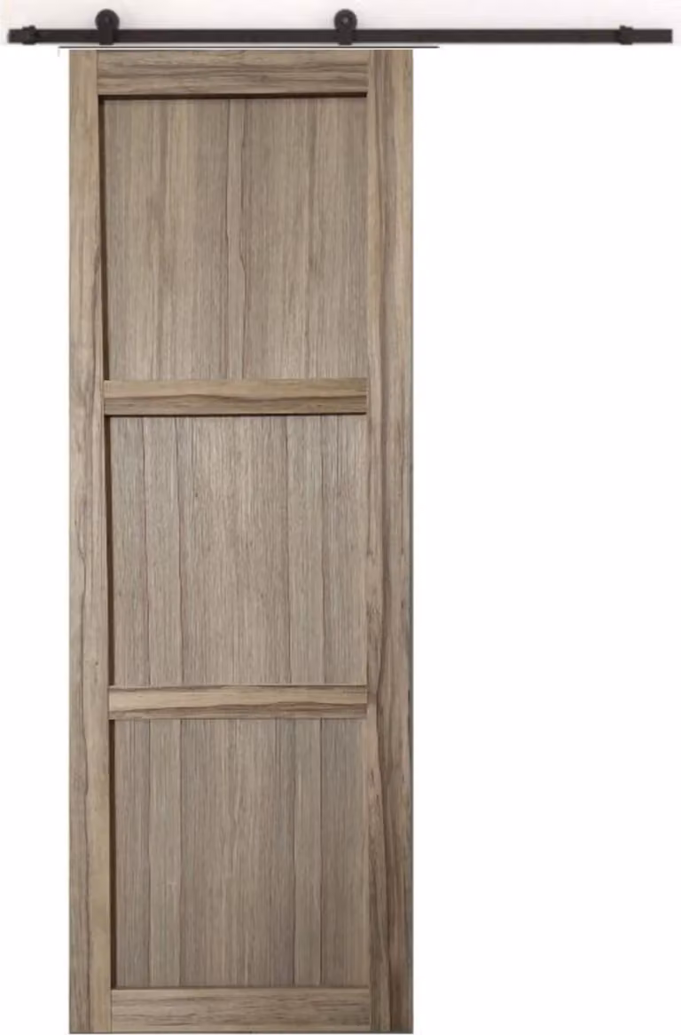 Porta scorrevole Frake 3 pannelli H204 x L73 cm, binario rotante GD MENUISERIES