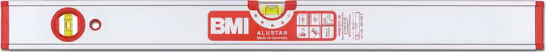 BMI Alu-Profil Wasserwaage ALUSTAR mit Magnet 80cm kantenlose Horizontal-Libelle
