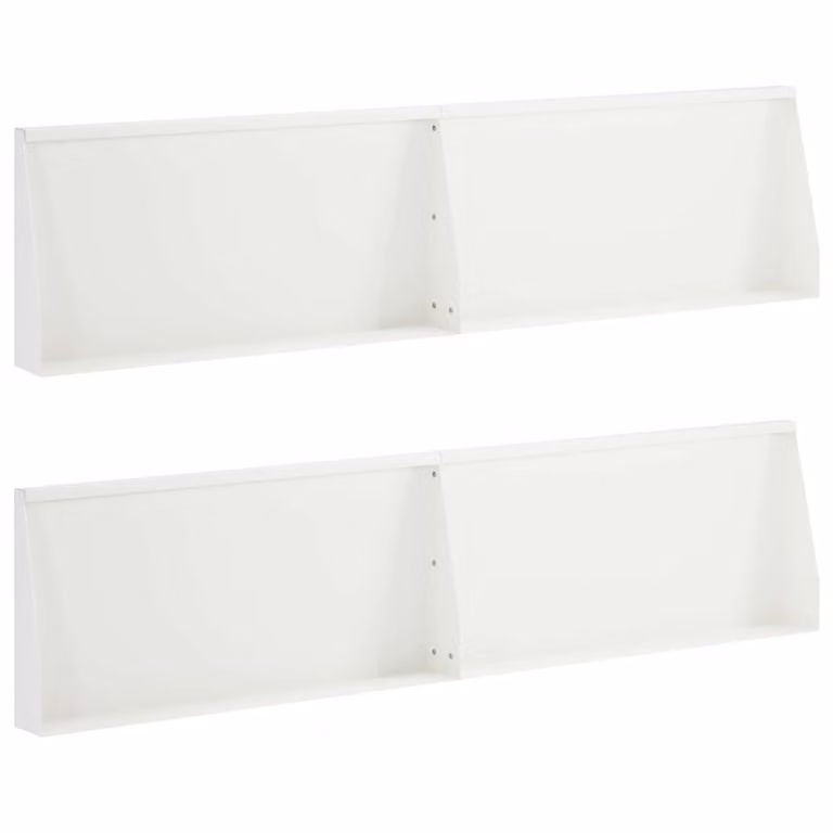 Set di 4 aiuole rialzate vidaXL in acciaio bianco per giardino ornamentale L/P/H: 80 x 40 x 12 cm