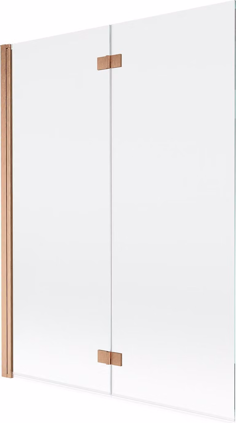 Mexen Mist parete doccia a 2 ante sinistra 130 x 150 cm, trasparente, rame spazzolato - 8A9-130-002-65-00-L
