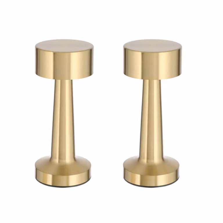 2 lampade da tavolo ricaricabili in metallo color oro con funzione touch, 3 tonalità di bianco, lampada da comodino USB ricaricabile, luminosità regolabile, lampada da scrivania dimmerabile
