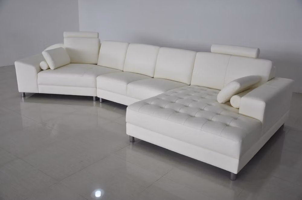 Design Ecksofa Leder Couchen Sofas U-Form Sofa Couch Polster Wohnlandschaft