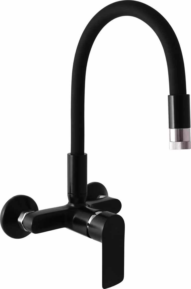 RAV Slezák COLORADO Miscelatore per lavabo, a parete Colore: Nero opaco / Cromo, Attacco: 100 mm