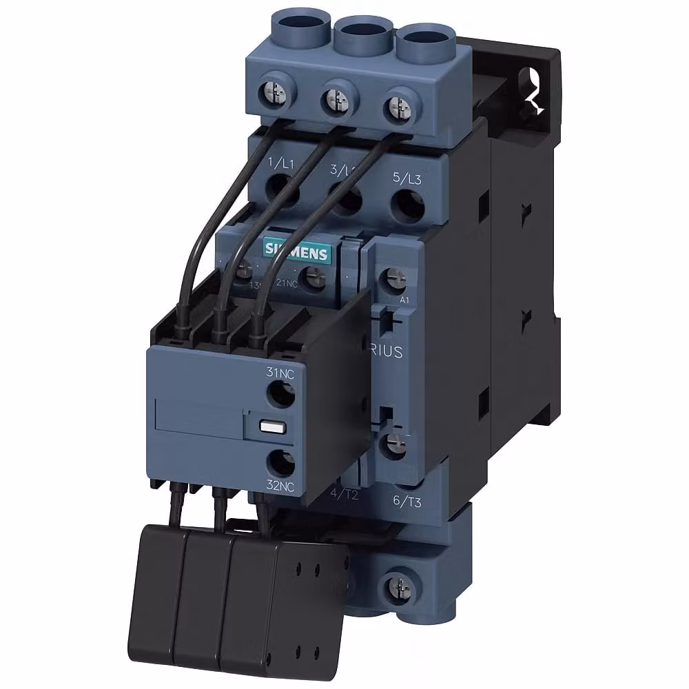 Contattore Siemens, AC-6B, 33 kVAr/400 V, 1S+2Ö, CA 220 V/50 Hz, 240 V/60 Hz, a 3 poli, a vite... 3RT26281AP65
